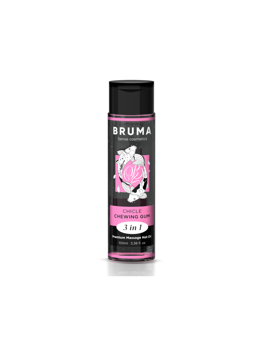 BRUMA - ACEITE DE MASAJE PREMIUM EFECTO CALOR SABOR CHICLE 3 EN 1 - 100 ML