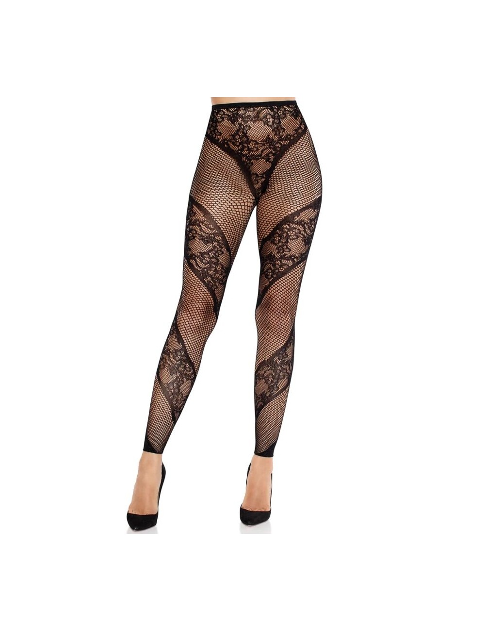 LEG AVENUE - MALLAS SIN PIE DE ENCAJE Y TRANSPARENCIA NEGRO LEG AVENUE - MALLAS SIN PIE DE ENCAJE Y TRANSPARENCIA NEGRO