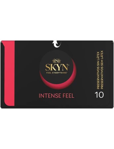 SKYN - PRESERVATIVO INTENSE FEEL TEXTURA CON DISEÑO ONDULADO 10 UNIDADES