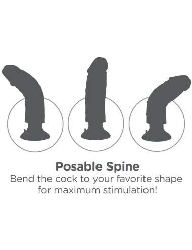 KING COCK - DILDO VIBRADOR 15.24 CM NATURAL