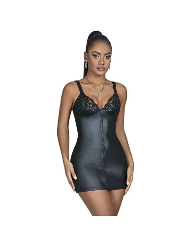 SUBBLIME - 957568 VESTIDO DE CUERO CON CREMALLERA NEGRO S/M