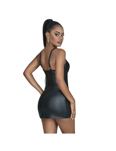 SUBBLIME - 957568 VESTIDO DE CUERO CON CREMALLERA NEGRO S/M