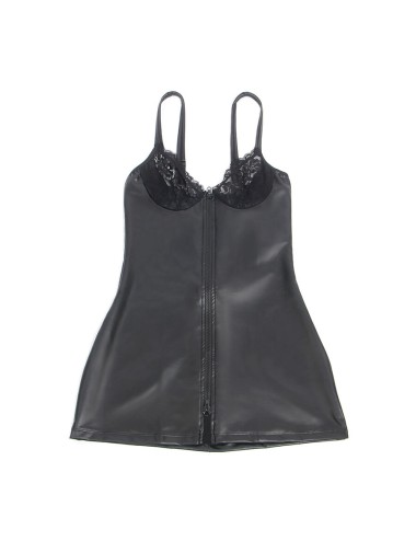SUBBLIME - 957568 VESTIDO DE CUERO CON CREMALLERA NEGRO S/M