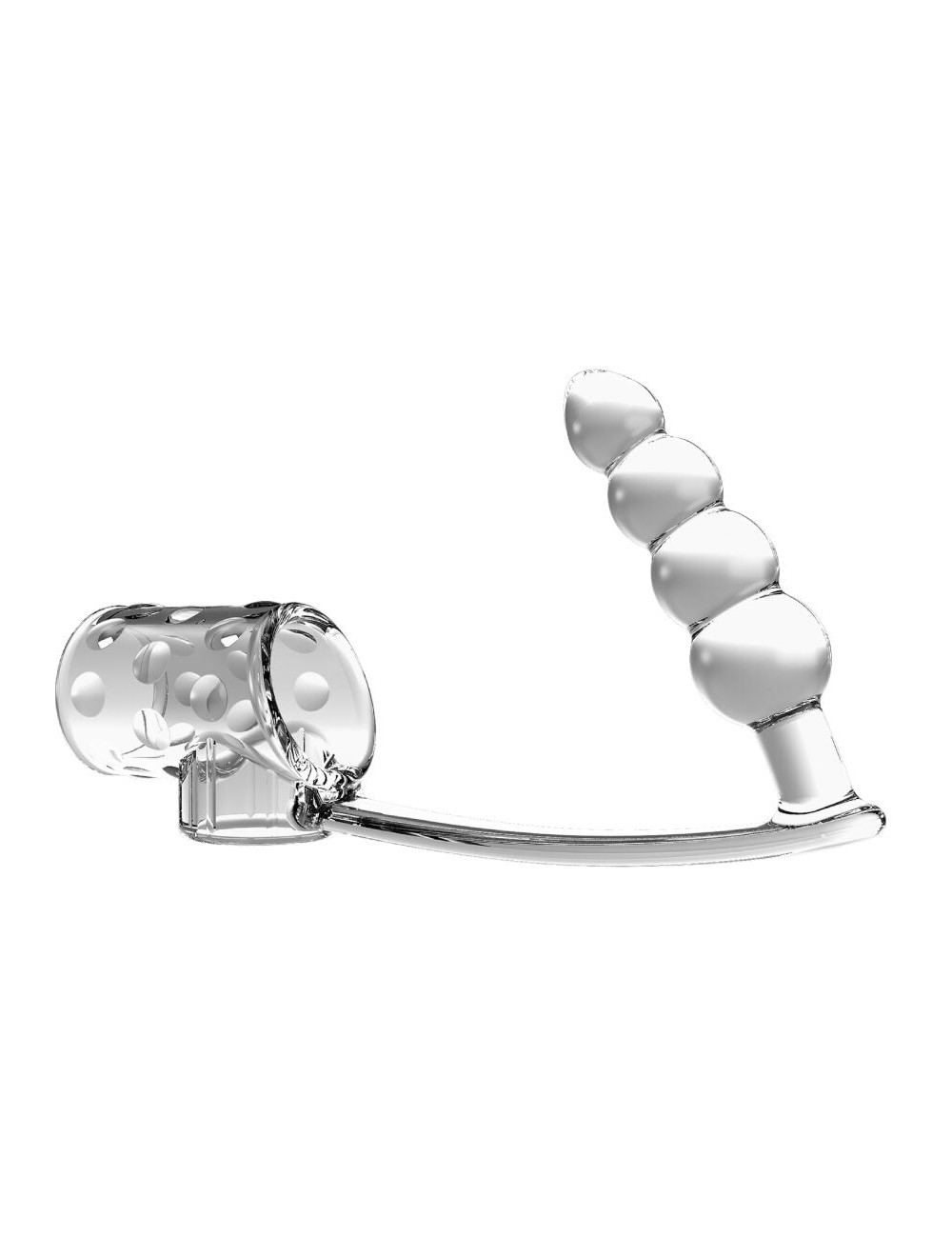 PRETTY LOVE - FUNDA PARA PENE CON PLUG ANAL TRANSPARENTE