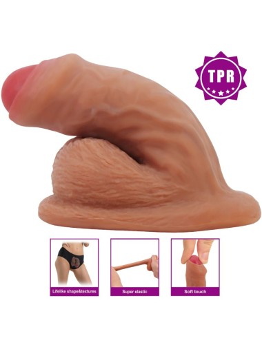 PRETTY LOVE - WARNELL DILDO ULTRA REALÍSTICO Y ELÁSTICO 9.5 CM MULATO