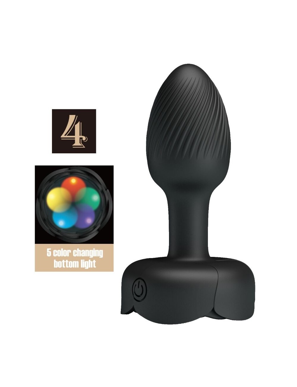 PRETTY LOVE - OLMAN PLUG ANAL CON LUZ LED 8.8 CM