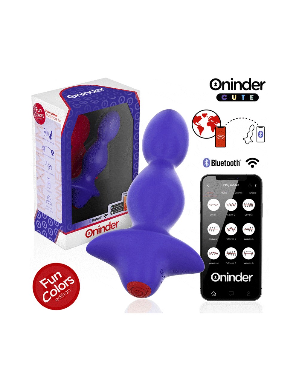 ONINDER CUTE - LOVE BUTT VIBRADOR PLUG ANAL DILATADOR - APP MUNDIAL GRATUITA