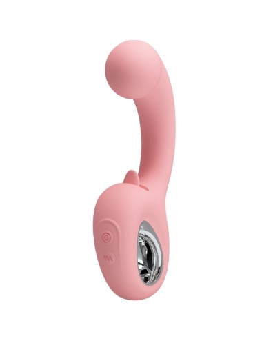 PRETTY LOVE - ERYNNYES VIBRADOR PUNTO G + ESTIMULADOR CLÍTORIS 10 VIBRACIONES ROSA