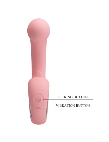 PRETTY LOVE - ERYNNYES VIBRADOR PUNTO G + ESTIMULADOR CLÍTORIS 10 VIBRACIONES ROSA