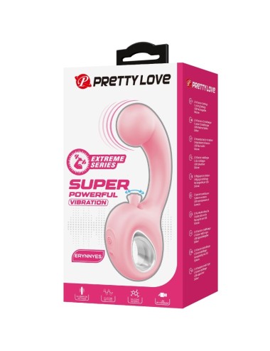 PRETTY LOVE - ERYNNYES VIBRADOR PUNTO G + ESTIMULADOR CLÍTORIS 10 VIBRACIONES ROSA