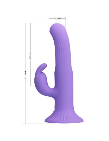 PRETTY LOVE - KILLMOULIS VIBRADOR RABBIT 12 MODOS DE VIBRACIÓN MORADO
