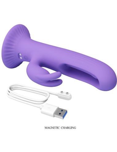 PRETTY LOVE - KILLMOULIS VIBRADOR RABBIT 12 MODOS DE VIBRACIÓN MORADO