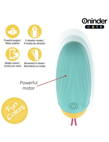 ONINDER CUTE - LOVE PLEASURE HUEVO VIBRO-GEMAS ROTADORAS SILICONA - APP MUNDIAL GRATUITA