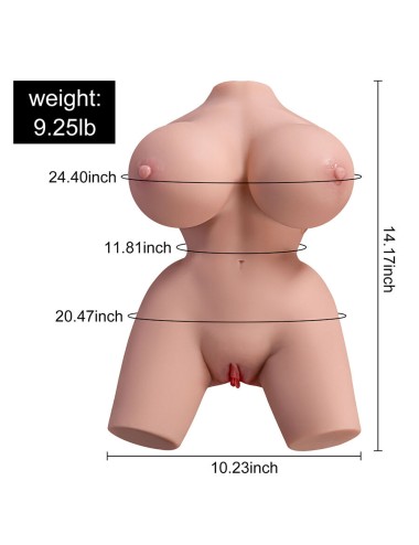 XISE - FRIEDA TORSO REALÍSTICO FEMENINO CON VIBRACIÓN 36 CM
