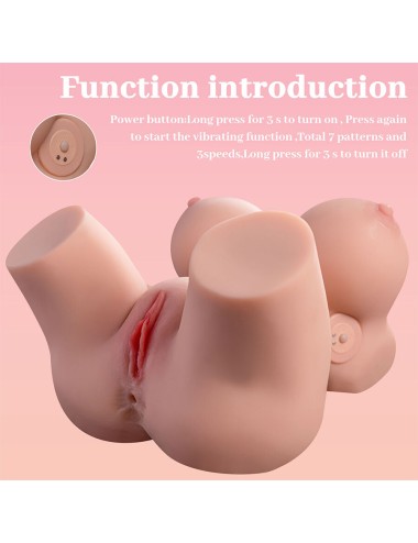 XISE - FRIEDA TORSO REALÍSTICO FEMENINO CON VIBRACIÓN 36 CM