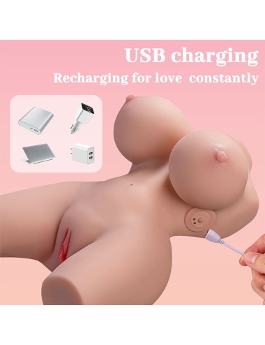 XISE - FRIEDA TORSO REALÍSTICO FEMENINO CON VIBRACIÓN 36 CM