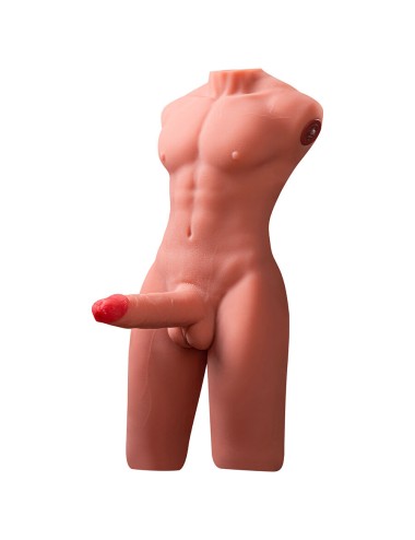 XISE - JASON HALF BODY TORSO REALÍSTICO MASCULINO CON THRUSTING Y VIBRACIÓN 55 CM