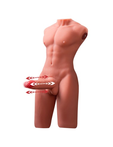 XISE - JASON HALF BODY TORSO REALÍSTICO MASCULINO CON THRUSTING Y VIBRACIÓN 55 CM