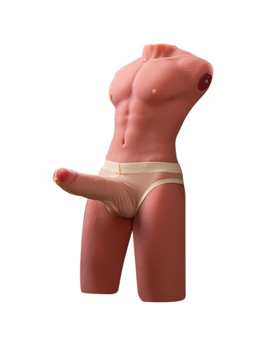XISE - JASON HALF BODY TORSO REALÍSTICO MASCULINO CON THRUSTING Y VIBRACIÓN 55 CM
