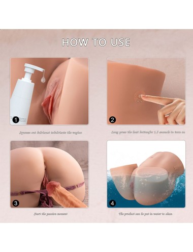 XISE - ETHEL THRUSTING MASTURBADOR VAGINA REALÍSTICO CON VIBRACIÓN MULTIPOSICIÓN