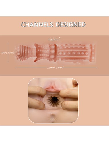 XISE - ETHEL THRUSTING MASTURBADOR VAGINA REALÍSTICO CON VIBRACIÓN MULTIPOSICIÓN