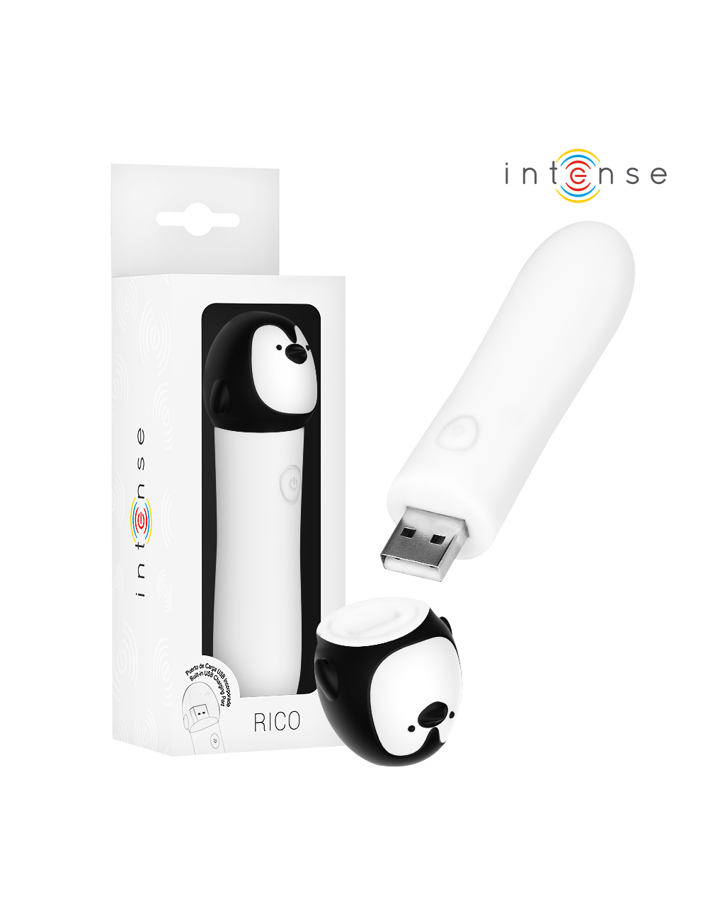 INTENSE - RICO BALA VIBRADORA PINGÜINO RECARGABLE USB 10 X 2.2 CM INTENSE - RICO BALA VIBRADORA PINGÜINO RECARGABLE USB 10 X 2.2 CM