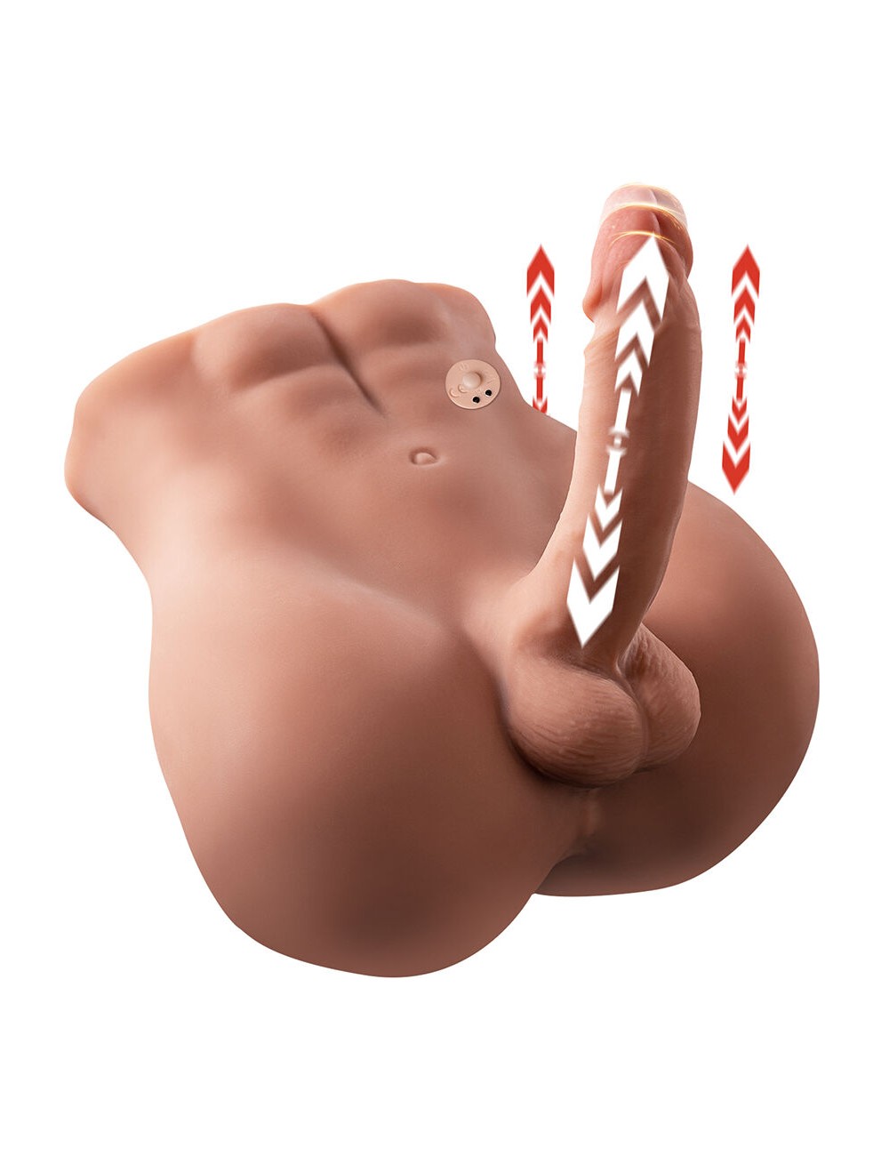 XISE - BERTLETT DILDO ASS MASTURBADOR DILDO Y ANO REALÍSTICO POSICIÓN FRONTAL CON THRUSTING 18 CM