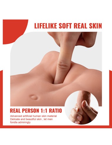 XISE - BERTLETT DILDO ASS MASTURBADOR DILDO Y ANO REALÍSTICO POSICIÓN FRONTAL CON THRUSTING 18 CM