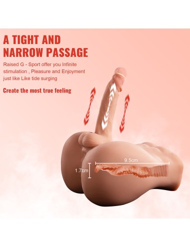 XISE - BERTLETT DILDO ASS MASTURBADOR DILDO Y ANO REALÍSTICO POSICIÓN FRONTAL CON THRUSTING 18 CM