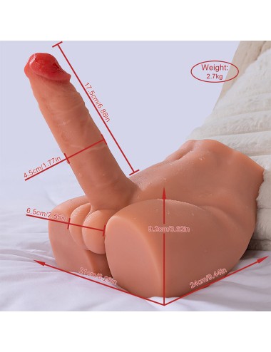 XISE - PEEL DILDO ASS MASTURBADOR DILDO REALÍSTICO POSICIÓN FRONTAL CON THRUSTING 17,5 CM