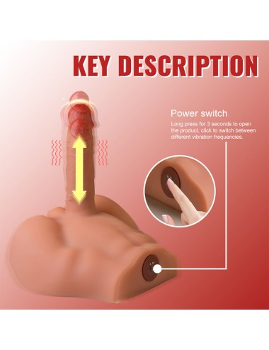 XISE - PEEL DILDO ASS MASTURBADOR DILDO REALÍSTICO POSICIÓN FRONTAL CON THRUSTING 17,5 CM