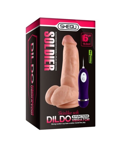 SHEQU - SOLDIER DILDO VIBRADOR CON CONTROL REMOTO 16 CM