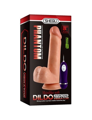 SHEQU - PHANTOM DILDO VIBRADOR CON CONTROL REMOTO 20 CM