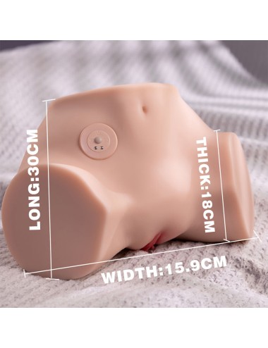 XISE - FENNIE SHAKING MASTURBADOR VAGINA Y ANO REALÍSTICO MULTIPOSICIÓN CON VIBRACIÓN