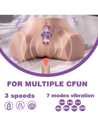 XISE - FENNIE SHAKING MASTURBADOR VAGINA Y ANO REALÍSTICO MULTIPOSICIÓN CON VIBRACIÓN