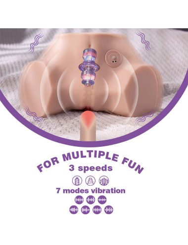 XISE - FENNIE SHAKING MASTURBADOR VAGINA Y ANO REALÍSTICO MULTIPOSICIÓN CON VIBRACIÓN