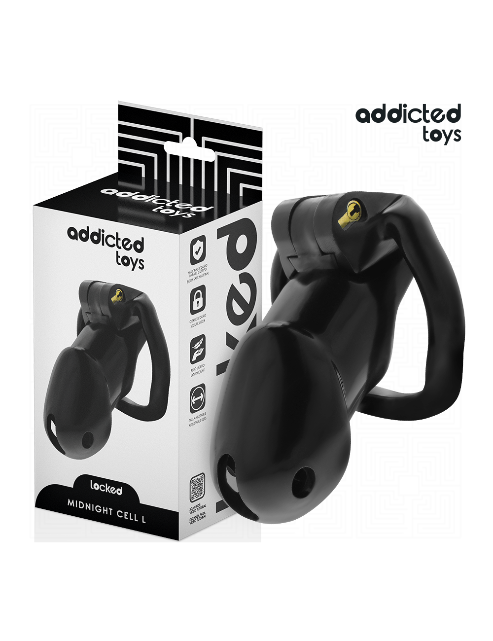 ADDICTED TOYS LOCKED - MINDNIGHT CELL JAULA PARA PENE TALLA L