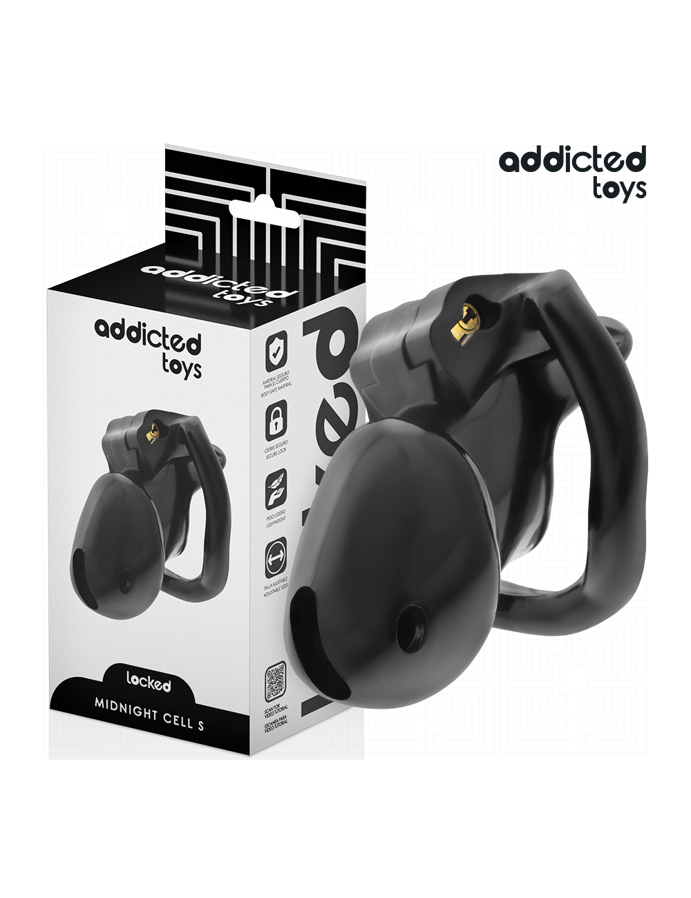 ADDICTED TOYS LOCKED - MINDNIGHT CELL JAULA PARA PENE TALLA S 4.8 CM ADDICTED TOYS LOCKED - MINDNIGHT CELL JAULA PARA PENE TALLA S 4.8 CM