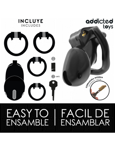ADDICTED TOYS LOCKED - MINDNIGHT CELL JAULA PARA PENE TALLA S 4.8 CM
