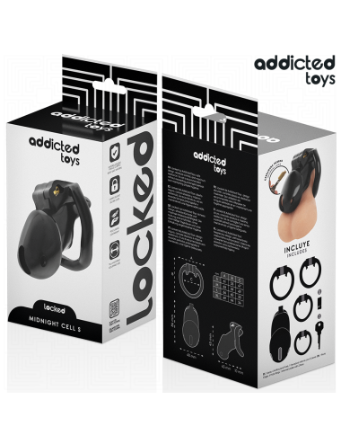 ADDICTED TOYS LOCKED - MINDNIGHT CELL JAULA PARA PENE TALLA S 4.8 CM