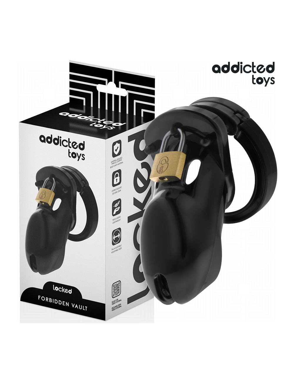 ADDICTED TOYS LOCKED - FORBIDDEN VAULT JAULA PARA PENE 10 CM ADDICTED TOYS LOCKED - FORBIDDEN VAULT JAULA PARA PENE 10 CM