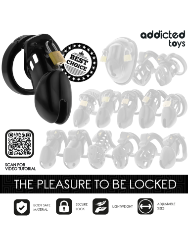 ADDICTED TOYS LOCKED - OBSIDIAN HOLD JAULA PARA PENE TALLA M