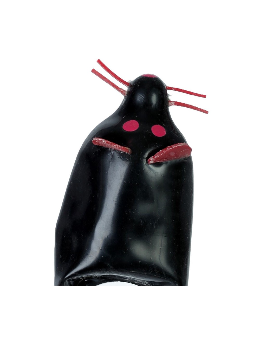 CONDOMERIE - PRESERVATIVO DECORATIVO PINTADO A MANO RATÓN NEGRO CONDOMERIE - PRESERVATIVO DECORATIVO PINTADO A MANO RATÓN NEGRO