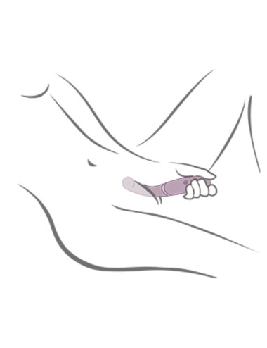 ROCKS- OFF - GEMINI VIBRADOR DUAL PUNTO G Y ESTIMULADOR CLÍTORIS MORADO
