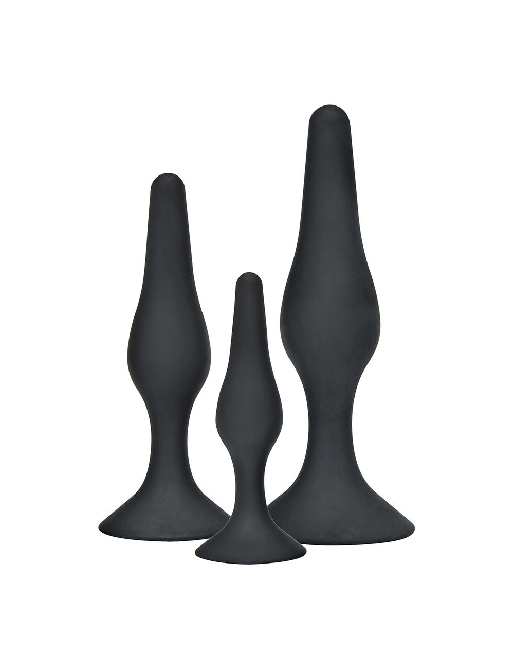 TOYJOY - ANAL PLAY CURVY COMPANIONS PLUG ANAL 3 PIEZAS NEGRO
