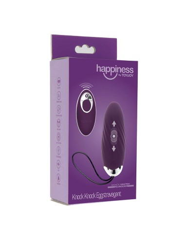 TOYJOY - HAPPINESS KNOCK KNOCK EGGSTAVAGANT VIBRADOR CON CONTROL REMOTO MORADO
