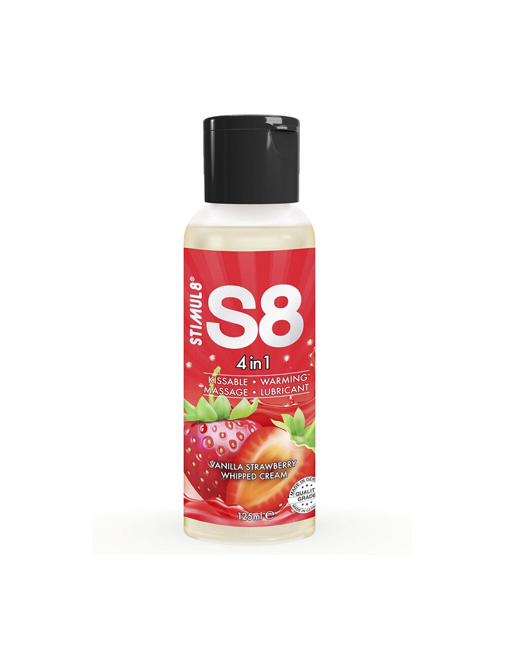 STIMUL8 - S8 4 EN 1 LUBRICANTE POSTRE FRESA 125 ML STIMUL8 - S8 4 EN 1 LUBRICANTE POSTRE FRESA 125 ML