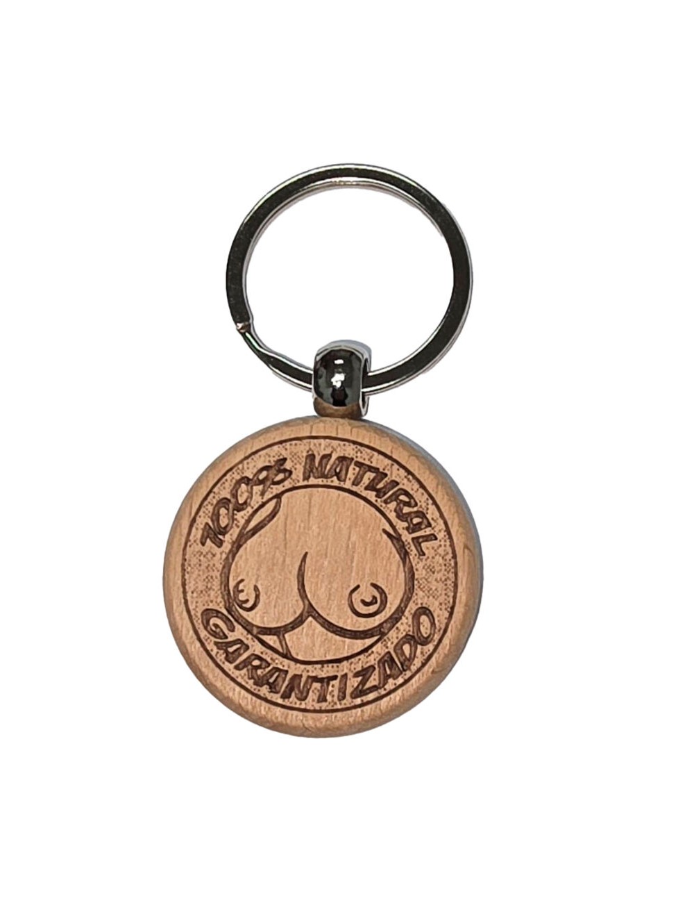DIABLO PICANTE - LLAVERO DE MADERA CON FORMA DE PECHO DIABLO PICANTE - LLAVERO DE MADERA CON FORMA DE PECHO