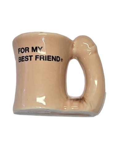 DIABLO PICANTE – IMÁN TAZA CERÁMICA CON ASA DE PENE “FOR MY BEST FRIEND”