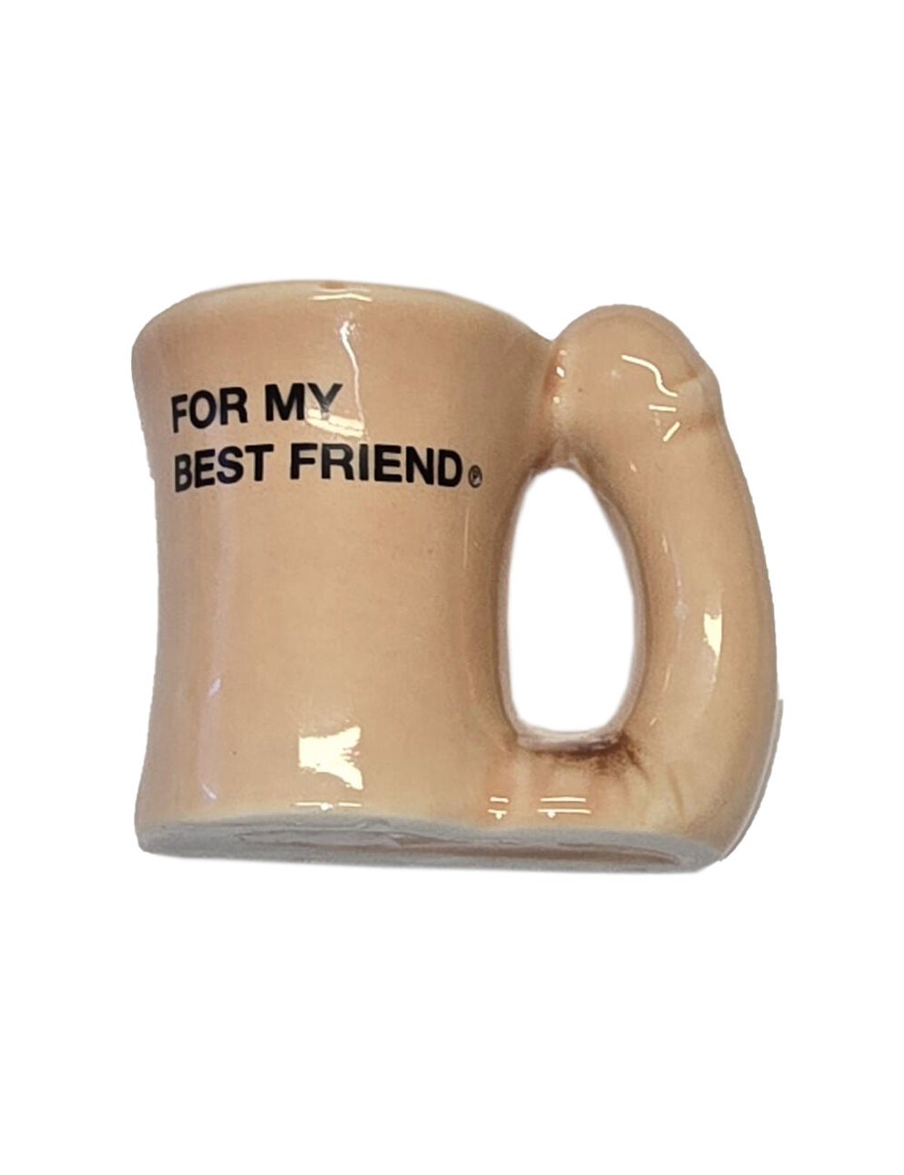 DIABLO PICANTE – IMÁN TAZA CERÁMICA CON ASA DE PENE “FOR MY BEST FRIEND”